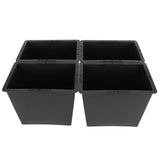 4Pcs Stackable Bed Risers ABS Anti Slip Furniture Risers for Bed Desk Sofa Table Black 6 Inch V1294-YM0706-3114230085312