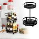 Double Layer Kitchen Spice Rack Organizer for Cabinets Countertops and Pantry Non-Slip Design Space V1370-AZ4-14329