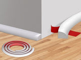 Flexible Quarter Round Molding, Peel and Stick Trim Molding for Floor Tub, Self Adhesive Flexible V1369-AZ3-W-15701