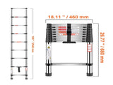 Telescoping Ladder, 2540mm Stainless Steel Lightweight Extension Ladder, Multi-Button Retraction V952-SSTTNLSLK85F88IXYV0