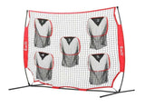 Everfit 1.8m Football Training Net 5 Target Portable Soccer Goal Nets Rebounder STN-5P-RD
