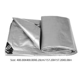 Durable Tarp, Plated Silver, Water-Resistant and Sunproof for Outdoor Activities V1369-AZ3-W-13209