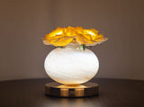 Champagne Dreamy Rose Planet Lamp Night Light - Elegant 21cm USB-Charged 3-Color Touch Dimming Decor V888-ELOSUNG21555