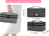 Double Layer Portable Medications Storage Bag with Mesh Pockets First Aid Kit for Emergency Medicine V1366-AZ2-W-14750