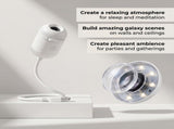 Portable USB Galaxy Night Light Projector with 6 Projection Films - Touch-Controlled Rotating Starry V888-ELOSUNG49883