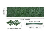 Ivy Privacy Fence, 1500 x 2490 mm Artificial Green Wall Screen, Greenery Ivy Fence with Strengthened V952-WLSRZZWQ1J59OTT0SV0