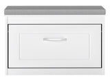 Levede 60cm Shoe Rack Storage Cabinet Bench Cosy Padded Seat Organiser Cupboard EA0290-WH-AU