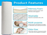 Pillow Neck Pillow for Sleeping Round Bolster Pillow with Shredded Memory Foam Cotton Insert Fluffy V1366-AZ2-W-12344