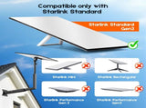 Long Arm Mount for Starlink Gen 3 Standard, Adjustable Telescoping Roof & Wall Bracket, 90&deg180&deg V1181-ZY005