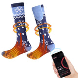 Heated Socks Rechargeable 5000mAh APP Remote Control Washable Winter V1308-DSZKI-411