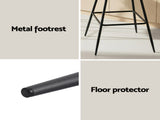 Artiss 4x Bar Stools Kitchen Dining Chair Counter Stool Diamond PU Leather Black BA-K-799-BKX4