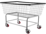 Wire Laundry Cart Wire Laundry Basket 4.5 Bushel Heavy Duty w/ 5'' Wheels V952-XYCDG200F-D000001V0