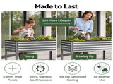 Green Fingers Mobile Raised Garden Bed with Wheels Storage Shelf 81cm Height for Vegetables Herb GARDEN-AG-PLAT-SL
