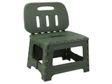 Folding Step Stool PP Thickened Portable Small Kids Step Stool with Handle for Outdoor Camping V1294-YM0901-3116240023214