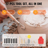 Pottery Wheel, 10 inch Pottery Forming Machine, 350W Electric Wheel for Pottery with Foot Pedal and V952-ZQLPJSJS10YCKNJGYV3