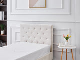 Winston Beige Velvet Tufted Bed - King Single V292-BED-WINSTON-SINGLE-BEIGE