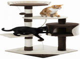 CARLA HOME 140cm Cat Tree for Indoor Cats with Plush Perch, Sisal Scratching Posts & Condo for V178-36381