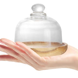 Wooden Cheese Board with Dome Cover - Elegant Serving Platter for Entertaining and Food Presentation V1366-AZ2-W-18702