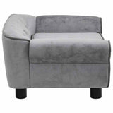 Dog Sofa Grey 72x45x30 Cm Plush 43_170951