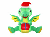 Jingle Jollys Christmas Inflatable Dragon 1.8M Height LED Outdoor Decorations Illuminated XMAS-INF-GRAGON-6FT