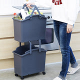 2 Set Stackable Multipurpose Laundry Basket Dark Grey V274-FT-NP-SLB2P-DGY