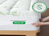 800GSM Mattress Topper Viscose Derived from Bamboo, Thick Pillowtop Fitted Mattress Cover with 45cm V1317-HB-TOP-AUKS-CL-LV