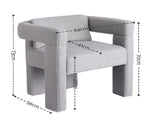 Artiss Armchair Accent Chair Lounge Sofa Couch Boucle Fabric Grey UPHO-K-ARM-TED-LG