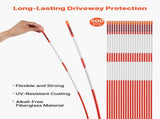 Driveway Markers, 500Pcs 122cm Long 6.35mm Dia, Hi-Visibility Driveway Reflectors with 12 in Steel V952-CDBG48INCHCS9HWCU001V0