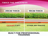 Powertrain Airtrack 20cm Thick 4m x 1m Inflatable Gymnastics Tumbling Mat Air Track - Orange IFM-HL-401-ORG