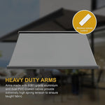 4.0m x 3.0m Retractable Folding Arm Awning Heavy Duty Full Cassette Motorised V63-821223