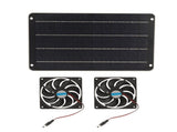20W Solar Panel Fan Kit Heat Dissipation Ventilation Solar Powered Dual Fan with Switch for Chicken V1294-YM0710-3113230282611