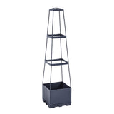 Plastic Planter Box for Balcony Outdoor Garden - Long Flower Pot for Roses, Vegables, and Herbs V1369-AZ3-W-11147