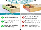 Wooden Rabbit Hay Feeder with 3-in-1 Litter Box and Bowls, Small Animal Rack for Guinea Pigs, V1338-MN-AUZ-TZW0043A