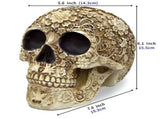 Life Size Skull Resin Floral Human Skull Model Adult Head Bone Model Day of The Dead Dcor ade from V1192-AZ-W-15025