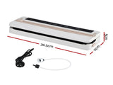 Devanti Food Vacuum Sealer Machine Fresh Storage Auto Seal Slide Cutter 6 Modes White FVS-30-WH