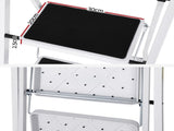 Giantz 2 Step Ladder Multi-Purpose Folding Steel Light Weight Platform LD-STEEL-2STEP