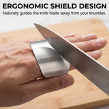 Stainless Steel Finger Guard for Cutting, Food Grade Finger Guard for Chopping Dicing Slicing, with V1258-DP02-F-428