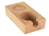 2Hole Wooden Tamper Base Natural Wood Color External Durable Tamping Station Handle Stand for V1294-YM0710-3118210241211