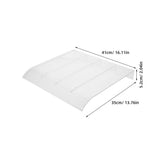 Outdoor Transparent Door Awning Canopy Rain and UV Sunshade Cover for Home Porch Entryway V1369-AZ3-W-12842