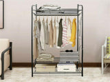 Extra Large Metal Clothes Rail Storage Dress Hanging Garment Rack Portable Stand V767-ZJJ323-G2
