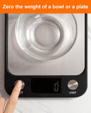 Food Scale,Digital Kitchen Scale, Stainless Steel, Weight in Grams, Ounces, Milliliters and Pounds, V1258-DP02-C-15