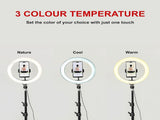10" LED Selfie Ring Light with 1.6M Tripod Stand Phone Holder Photo Live Makeup V63-834721