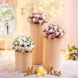 3 PCS Carboard Round Plinth Cylinder Pedestal Wedding Flower Display Stand V201-SUN0003WH8AU