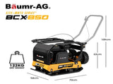 BAUMR-AG 125kg 450x630mm 7HP Plate Compactor, 32kN Vibratory Compaction, Wheel Kit, Protective Paver V219-TOLPLCBM8C5A