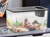 Fish Tank Aquarium Transparent Desktop Tank Turtle Aquarium Small Aquariums Decorative Fish V1369-AZ3-W-12668