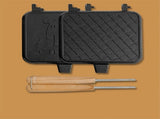 Double-Sided Sandwich Pan Non-Stick Foldable Grill Frying Pan for Bread Toast Breakfast Machine V1192-AZ-W-23053