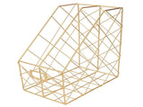 Desk Magazine Holder Simple Geometry Metal Space Saving Desk Magazine File Organizer for Document V1294-YM0901-3117240324611