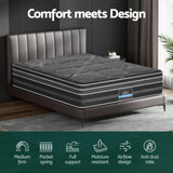 Giselle Mattress 35cm Hybrid Pocket Spring Euro Top Double MATTRESS-B-FE35-D