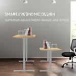 Fortia Sit To Stand Up Standing Desk, 120x60cm, 72-118cm Electric Height Adjustable, 70kg Load, V219-ADKSSTFOWOSV2A