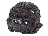 Gorilla Head Sculpture 6.3in Animal Head Figurine Resin Hollow Out Design Statue Decor for Living V1294-YM0706-3115230089011